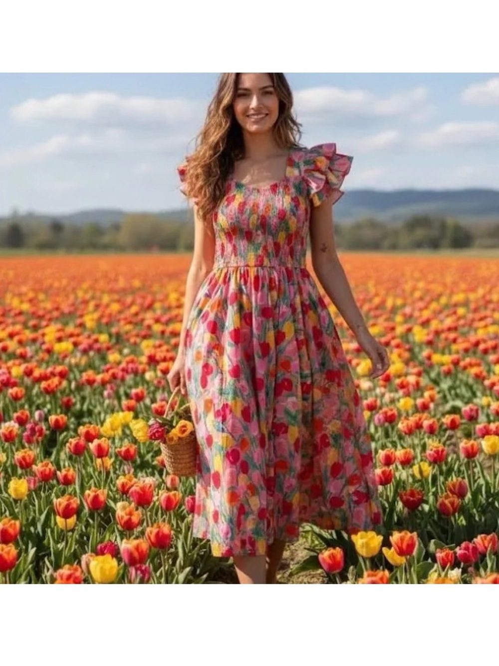 Ivy City Co Hattie Dress in Tulips